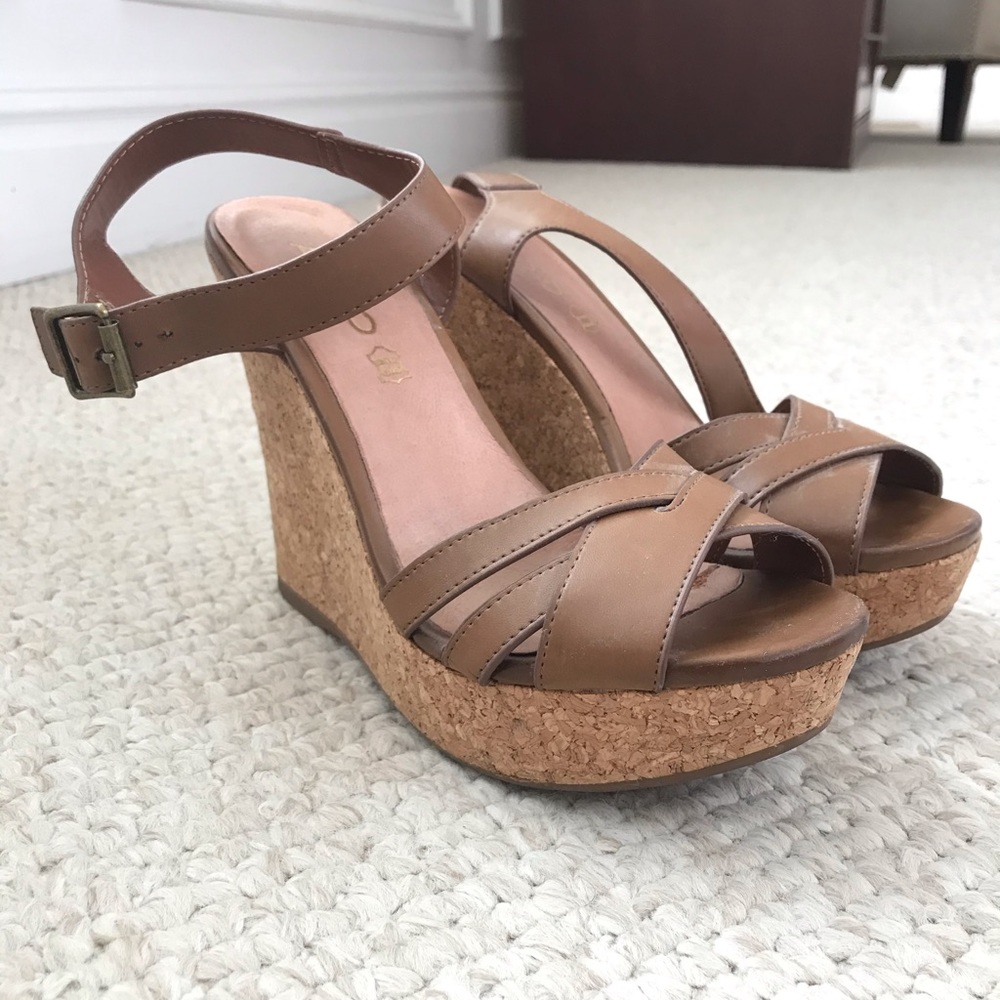 Tan/nude/brown wedges from Aldo